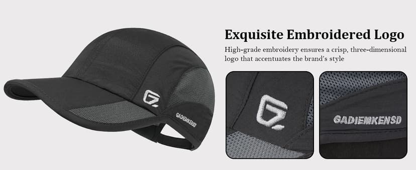 GADIEMKENSD Quick Dry Run Hat Cooling Breathable Mesh
