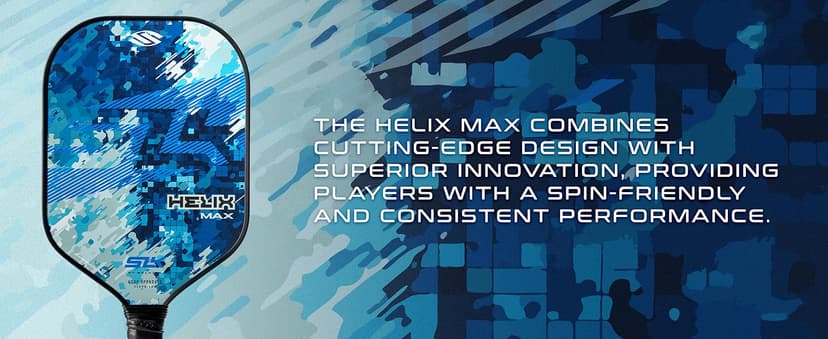 SLK Helix Pro Pickleball Paddle | Carbon Fiber & Fiberglass Hybrid Face | Thermoformed Carbon Fiber Core | Unmatched Control