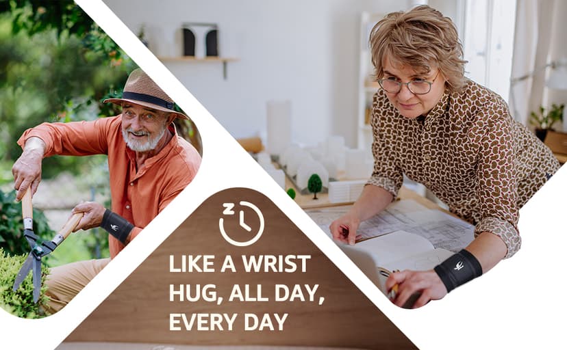 HiRui Wrist Brace/Wraps Wrist Compression Strap and Support for Work Fitness Weightlifting Sprains Tendonitis, Carpal Tunnel Arthritis, Pain Relief, Adjustable Wristbands 2 PACK (Black, M)