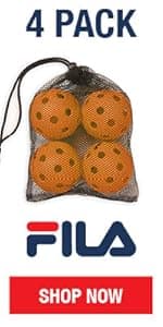 FILA Accessories Pickleball Paddles Set of 2 - Includes 2 Pickleball Rackets, 2 Outdoor Pickleball Balls, Pickleball Racket Game Equipment Mesh Bag