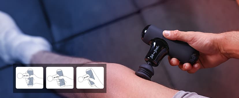 BOB AND BRAD Q2 Pro Mini Massage Gun with Heat and Cold Head,Pocket-Sized Deep Tissue Massager Gun,Portable Percussion Muscle Massager Gun, Ultra Small&Quiet Muscle Massage Gun, FSA and HSA Eligible