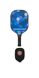 Amazin' Aces Graphite Pickleball Paddles Set - Single, 2 or 4 Paddles, Honeycomb Polymer Core with Comfy Cushion Grip - Varying Accessories Including Pickleballs, Pickleball Bag & Paddle Cover