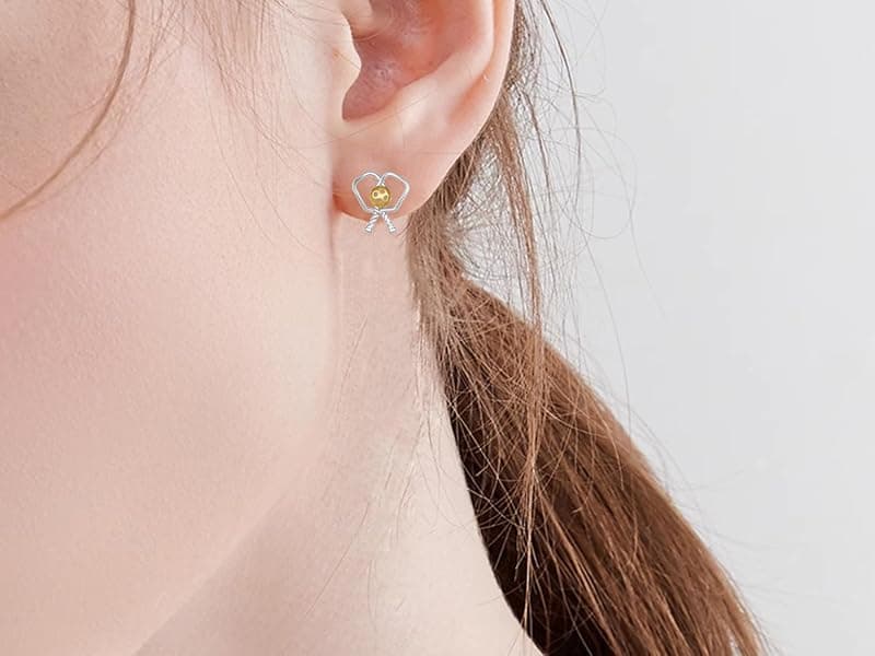 Baseball/Pcikleball/Basketball/Soccer Earrings S925 Sterling Sliver Sport Earrings for Women Sport Jewelry Gifts for Women Sports Fans and Sports Players