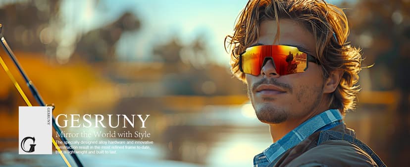 Polarized Sport Sunglasses for Men and Women, Lightweight TR90 Sun Glasses with UV Protection for Cycling Running