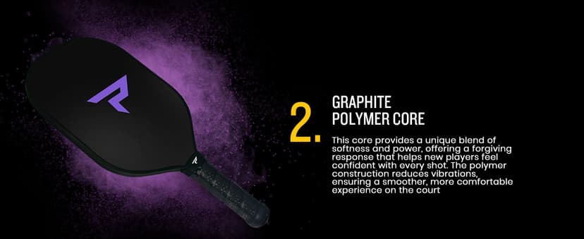 Paddletek Phoenix G6 Pickleball Paddle | Professional Pickleball Paddles with Honeycomb Core, Polycarbonate Surface, Graphite PolyCore & High Tack Performance Grip | USAPA Approved