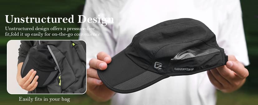 GADIEMKENSD Quick Dry Run Hat Cooling Breathable Mesh