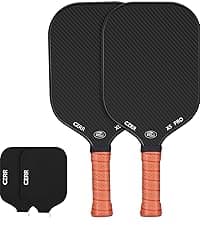 Pickleball Paddle, USA Pickleball Approved, 3K Raw Carbon Fiber Surface (CFS) High Grit & Spin, with 16MM Polypropylene Honeycomb Core, Ideal for Novice and Professional Players