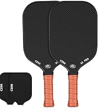 CZRR Pickleball Paddle, USA Pickleball Approved, 3K Raw Carbon Fiber Surface (CFS) High Grit & Spin, with 16MM Polypropylene Honeycomb Core, Ideal for Novice and Professional Players