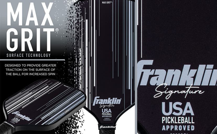 Franklin Sports Pro Pickleball Paddles - Christine McGrath Pro Player Tournament Pickleball Paddles - Polypropylene Paddle with Max Grit Surface - USA Pickleball (USAPA) Approved - 13mm + 16mm Cores