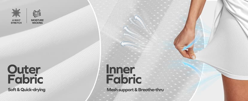 Ewedoos Tennis Skirt Womens Skorts with Pockets Shorts Tennis Skirts for Women Athletic Golf Running Pickleball