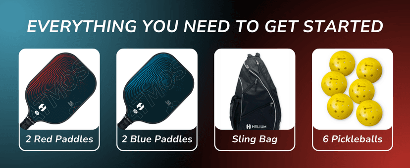 Helium Pro Carbon Fiber Pickleball Paddles - USAPA Certified - High-Spin Texture, Lightweight Honeycomb Core