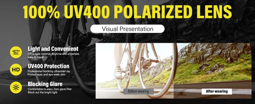 KUGUAOK Sports Polarized Sunglasses for Men Baseball Cycling Running UV Protection Sun Glasses Lightweight Big Frame Goggles