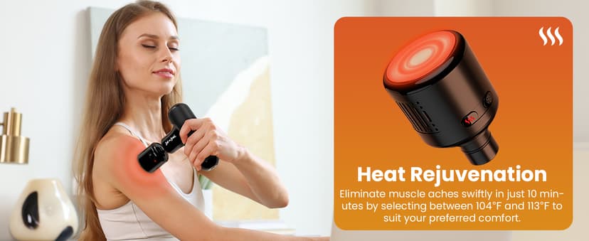 BOB AND BRAD Q2 Pro Mini Massage Gun with Heat and Cold Head,Pocket-Sized Deep Tissue Massager Gun,Portable Percussion Muscle Massager Gun, Ultra Small&Quiet Muscle Massage Gun, FSA and HSA Eligible