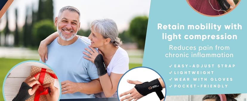 Copper Compression Advanced Wrist Brace - Copper Infused Adjustable Orthopedic Support Splint for Pain, Carpal Tunnel, Arthritis, Tennis Elbow, Tendinitis, RSI, Ganglion Cyst for Men Women Right S/M