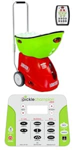 Pickleball Machine – Full-Featured – Adjustable Topspin, Backspin, & Lobs, Random Oscillation, Ball Speed (20-60MPH), Lightweight & Portable, Holds 125 Balls, with Multi-Function Remote