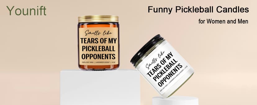 Tears of My Pickleball Opponents Candle, Pickleball Accessories, Pickleball Gifts for Women, Men, Mom, Dad - Mothers Day, Fathers Day, Funny Gifts for Pickle Ball Lovers, Players - 9 oz