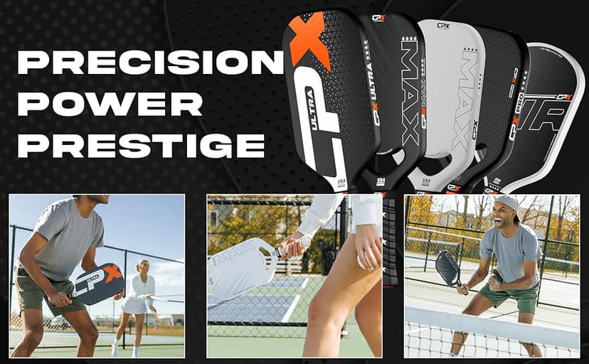 CPX Ultra Series Kevlar Friction Surface Pickleball Paddle - 16mm Polypropylene Honeycomb Core, Lightweight for Speed