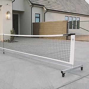 Dominator Standard Portable Pickleball Net - Heavy Duty Indoor/Outdoor Portable Regulation Pickleball Net - USAPA Compliant Net - Includes Rolling Carry Bag & Locking Wheels