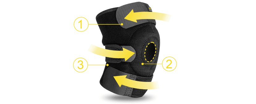 Bracoo Knee Support Brace for Men Women, Adjustable Compression Sleeve Wrap Patellar Pad Tendon - Arthritis Pain, meniscus tear, Injury Recovery, Running, Workout, KS10