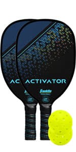 Franklin Sports Pickleball Paddle and Ball Set - Wooden Pickleball Rackets + Pickleballs - Activator - USA Pickleball (USAPA) Approved