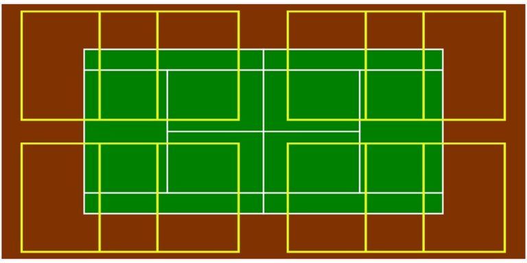 How many pickleball courts fit on a tennis court