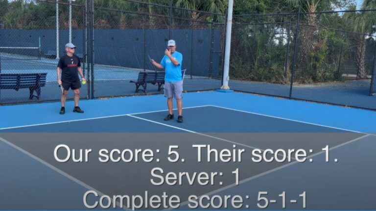 Calling the score in pickleball