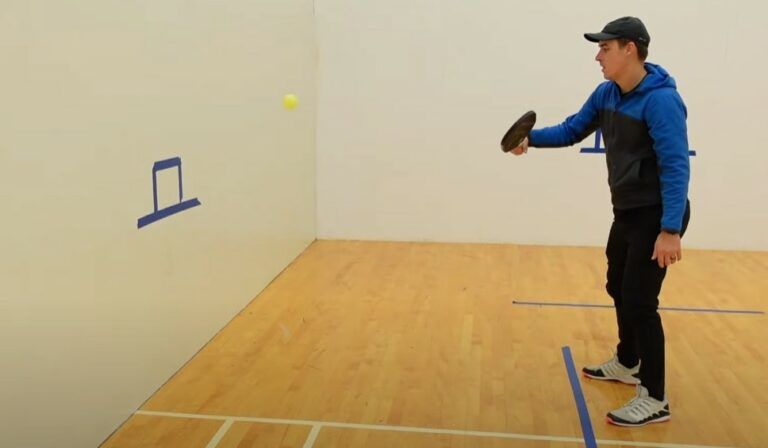 pickleball wall drill setup