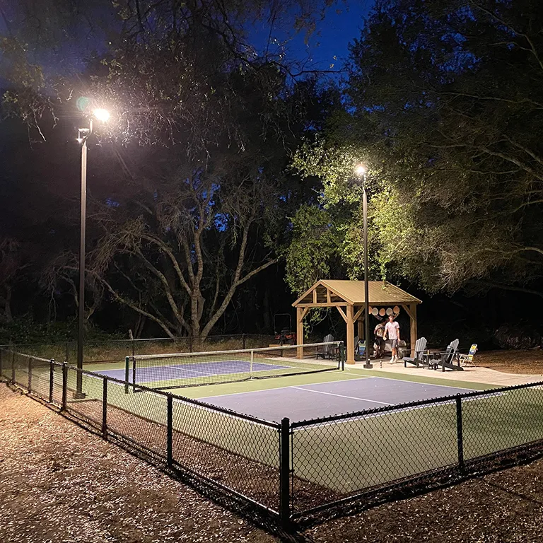 pickleball court in backyard