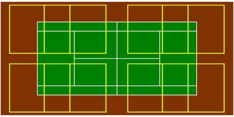 Layout options for multiple courts