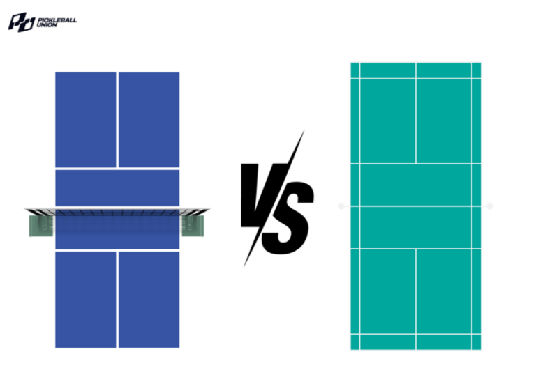 badminton court vs pickleball court